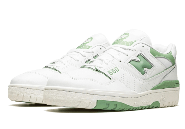 New Balance 550 White Mint Green - Image 2