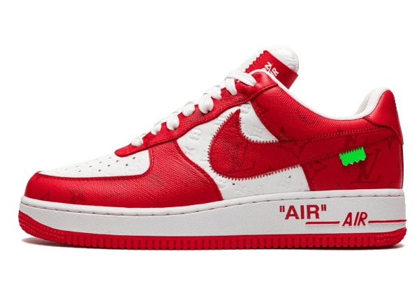 Louis Vuitton Nike Air Force 1 Low By Virgil Abloh White Red