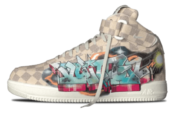 Louis Vuitton Nike Air Force 1 Mid By Virgil Abloh Graffiti