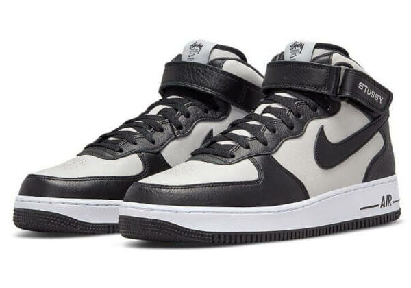 Nike Air Force 1 Mid Stussy Light Bone Black - Image 2
