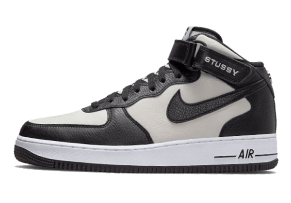 Nike Air Force 1 Mid Stussy Light Bone Black