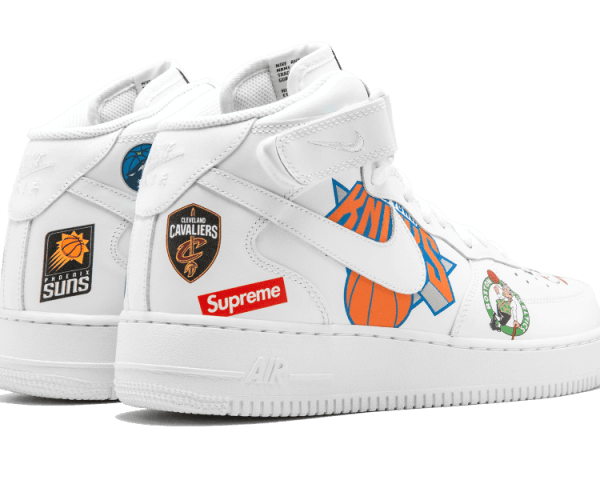 Nike Air Force 1 Mid Supreme NBA White - Image 3