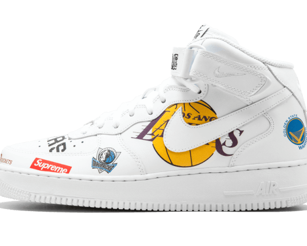 Nike Air Force 1 Mid Supreme NBA White