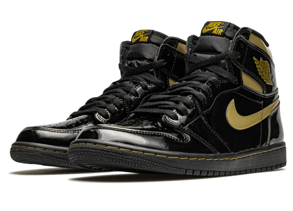 Jordan 1 High Black Metallic Gold 555088-032 - Image 2