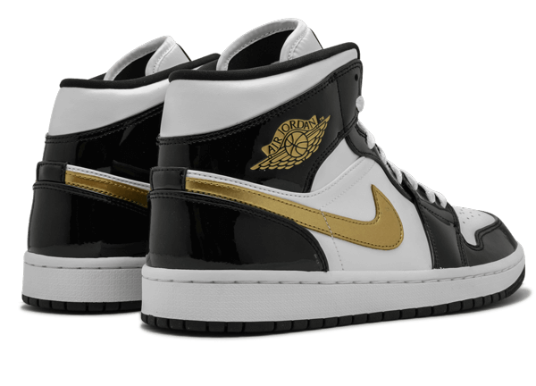 Jordan 1 Mid Black Gold 852542-007 - Image 4