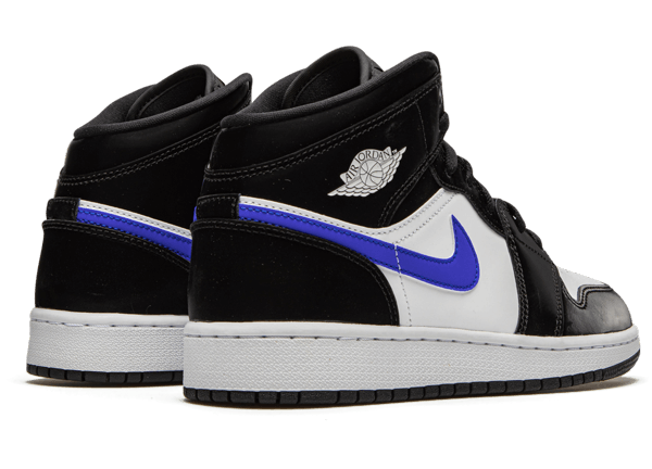 Jordan 1 Mid Black Racer Blue White 554725-084 - Image 4