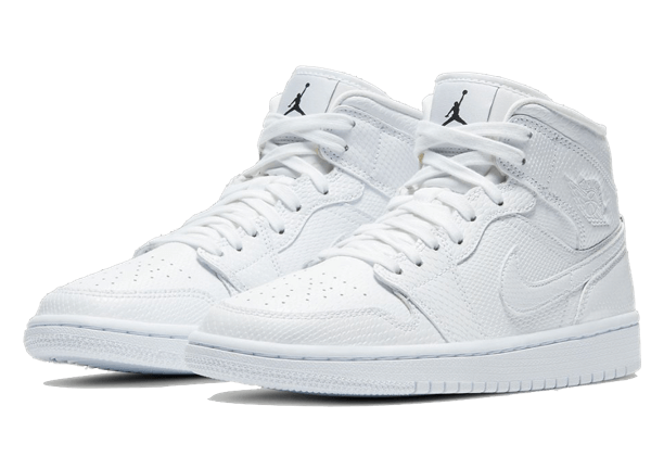 Jordan 1 Mid White Snakeskin BQ6472-110 - Image 2