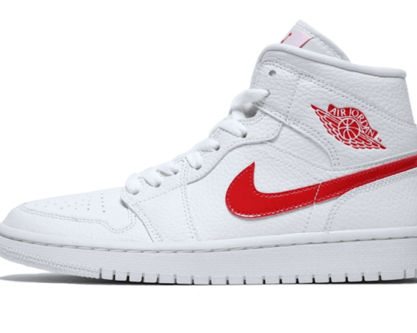 Jordan 1 Mid White University Red BQ6472-106