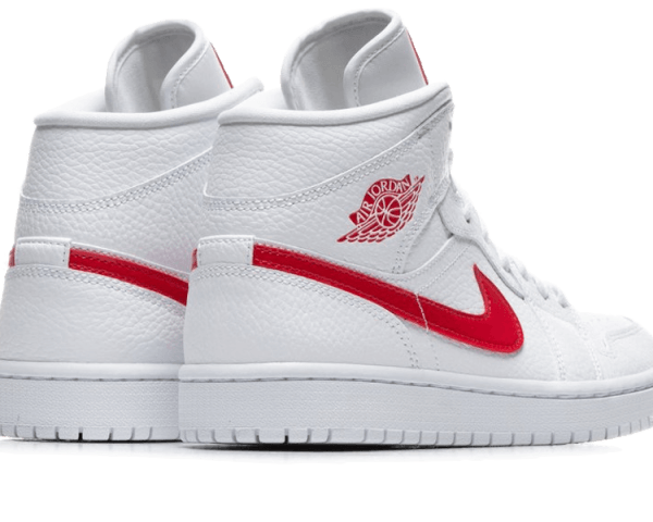 Jordan 1 Mid White University Red BQ6472-106 - Image 3