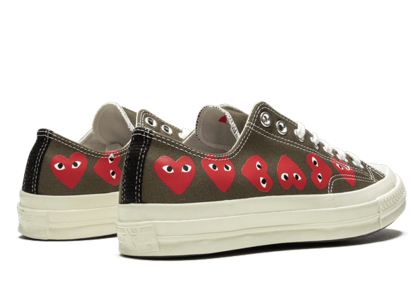 Chuck Taylor All-Star 70s Ox Comme des Garçons PLAY Multi Heart Green 162976C - Image 3