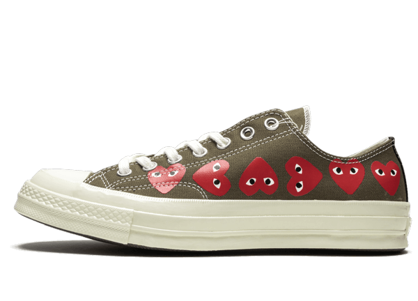 Chuck Taylor All-Star 70s Ox Comme des Garçons PLAY Multi Heart Green 162976C